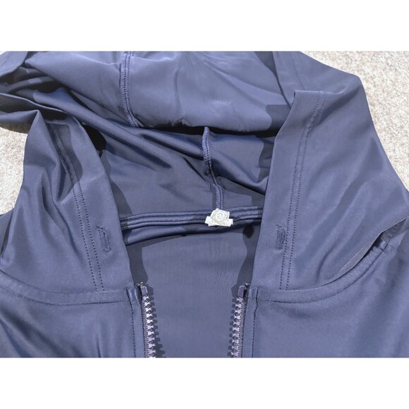 RIP CURL Womens Navy Full Zip Stretch Active Hoodie Jacket Sz 6 UPF 50+ - Picture 4 of 11